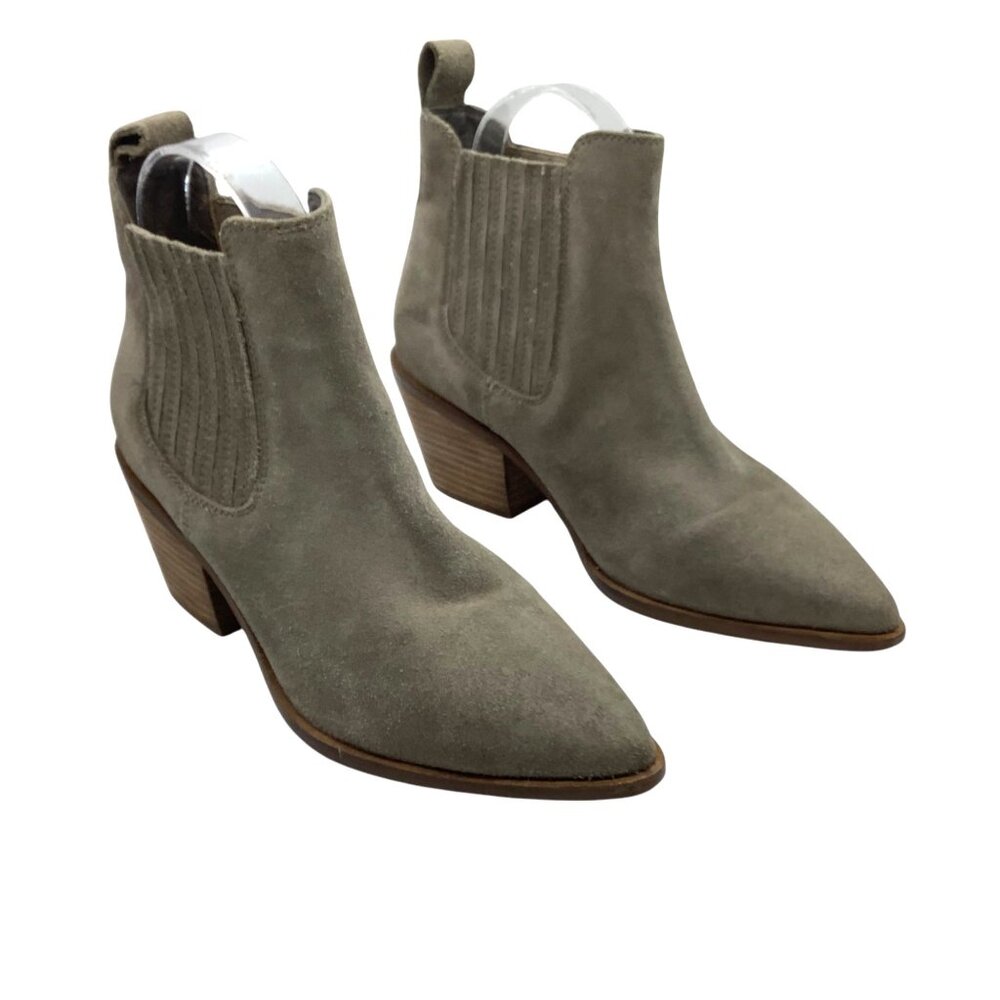 Seychelles Wanderlust Women Size 6.5 Tan Taupe Suede Ankle Boots 2.5" Heel